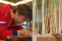 Paul McNulty in his workshop in Divisov near Prague