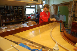 Paul McNulty during his work on his replica of Pleyel piano